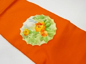 リサイクル　塩瀬草花模様名古屋帯